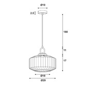 Zander Lighting Loraine Glass Pendant Light