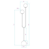 Zander Lighting Hayward Glass 2-Light Floor Lamp