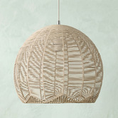 Zander Lighting Robbins Rattan Cane Pendant Light