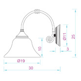 Zander Lighting Cranston Glass Wall Sconce