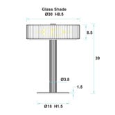 Zander Lighting Charlton Satin Brass Metal 2-Light Table Lamp