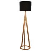 Zander Lighting Cheswick Rubberwood Tripod Floor Lamp
