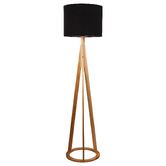 Zander Lighting Cheswick Rubberwood Tripod Floor Lamp