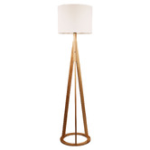 Zander Lighting Cheswick Rubberwood Tripod Floor Lamp