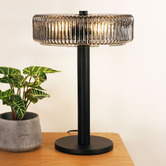 Zander Lighting Charlton Black Metal 2-Light Table Lamp
