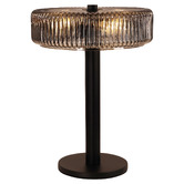 Zander Lighting Charlton Black Metal 2-Light Table Lamp