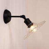 Zander Lighting Chesford Glass Adjustable Armed Wall Light