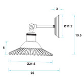 Zander Lighting Chesford Glass Adjustable Armed Wall Light