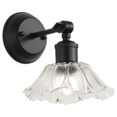 Zander Lighting Cheston Glass Adjustable Armed Wall Light