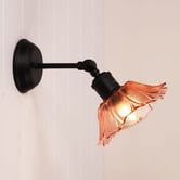 Zander Lighting Cheston Glass Adjustable Armed Wall Light