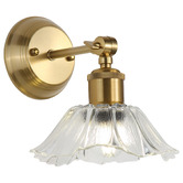 Zander Lighting Cheston Glass Adjustable Armed Wall Light