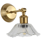 Zander Lighting Cheston Glass Adjustable Armed Wall Light