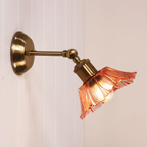 Zander Lighting Cheston Glass Adjustable Armed Wall Light