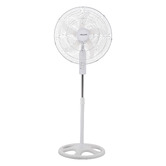 Heller Heller 50W White Oscillating Pedestal Fan with Round Base