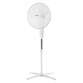 Heller Heller 50W White Oscillating Pedestal Fan with Cross Base