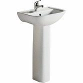 RAK Bathware White Lara Pedestal Ceramic Basin
