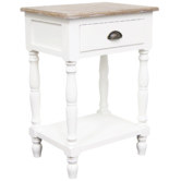 Bouquet House White Maddie French Provincial Bedside Table