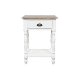 Bouquet House White Maddie French Provincial Bedside Table