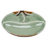 Bouquet House Parsa Green 3 Portion Round Ceramic Serving Plate