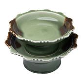 Bouquet House 2 Piece Patton Ceramic Cake Stand Set