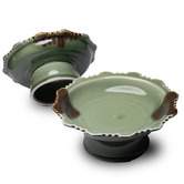 Bouquet House 2 Piece Patton Ceramic Cake Stand Set