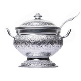 Bouquet House Sylas Aluminium Serving Bowl with Lid &amp; Ladle