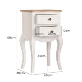 Bouquet House Pablo 2 Drawer Bedside Table