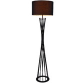 Bellezza Lighting Bobia Metal &amp; Cotton Floor Lamp