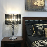 Bellezza Lighting 76cm Monaco 5 Light Metal &amp; Crystal Table Lamp