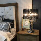 Bellezza Lighting 76cm Monaco 5 Light Metal &amp; Crystal Table Lamp