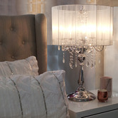 Bellezza Lighting 76cm Monaco 5 Light Metal &amp; Crystal Table Lamp