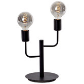 Bellezza Lighting Berlin Black Iron 2 Light Table Lamp