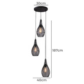 Bellezza Lighting Brussels 3 Light Pendant