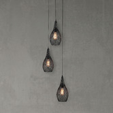 Bellezza Lighting Ghent Teardrop Metal 3 Light Pendant