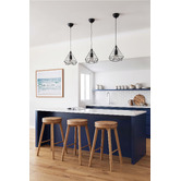 Bellezza Lighting Black Dymens Metal Pendant Light