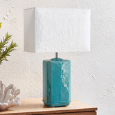 Bellezza Lighting Roger Turquoise Ceramic Table Lamp