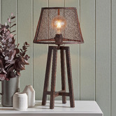 Bellezza Lighting Lyon Metal Mesh Table Lamp