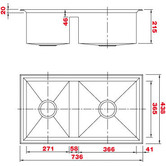 Sterling Avantgarde 730mm 1 &amp; &frac34; Stainless Steel Kitchen Sink