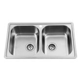 Sterling Prestige 790mm Flushmount Double Stainless Steel Kitchen Sink