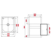 Sterling 500mm Single Laundry Sink &amp; Tub