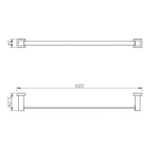 Sterling Metro 600mm Single Towel Rail