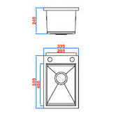 Sterling Calibre 330mm Single Laundry Sink &amp; Tub