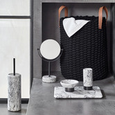 Aquanova 2 Piece Alba Nero Toilet Brush &amp; Holder Set