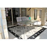 Home &amp; Lifestyle Troy Outdoor Rug in Black &amp; Cream