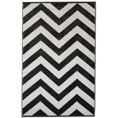 Home &amp; Lifestyle Laguna Black and White Outdoor Rug