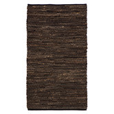 Home &amp; Lifestyle Ibis Black Cotton And Jute Rug
