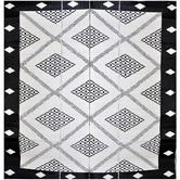Home &amp; Lifestyle Troy Outdoor Rug in Black &amp; Cream