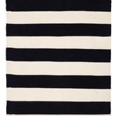 Home &amp; Lifestyle Black Stripe Nantucket Indoor Outdoor Rug