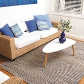 Home &amp; Lifestyle Royal Blue Woven Iris Jute Rug