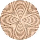 Home &amp; Lifestyle Plumeria Spiral Round Jute Rug